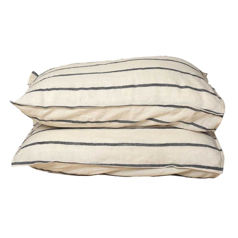 Home Lab 100% French Flax Linen Pillowcase Pair image number 9